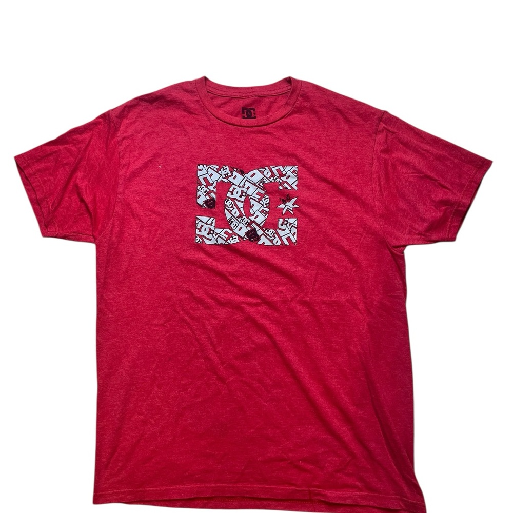 DC Men's Red Short Sleeve Tee with Graphic